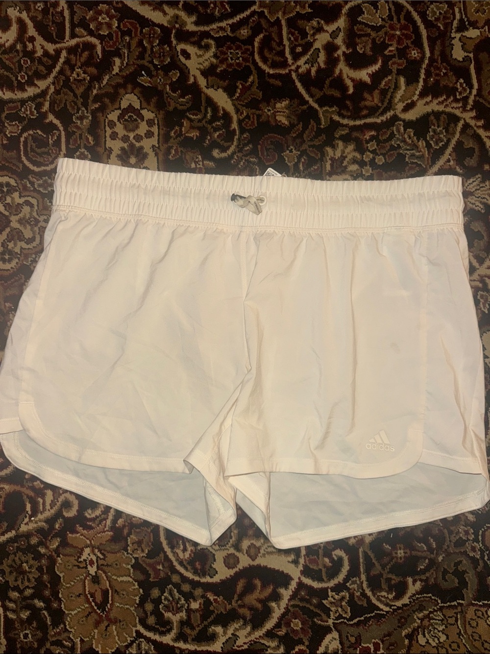 adidas Women’s Cream Colored Athletic Running Shorts